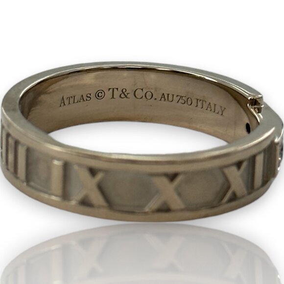 Tiffany & Co Atlas Collection 18kt White Gold 5.3mm Band Diamonds Size 10 - Picture 3 of 5